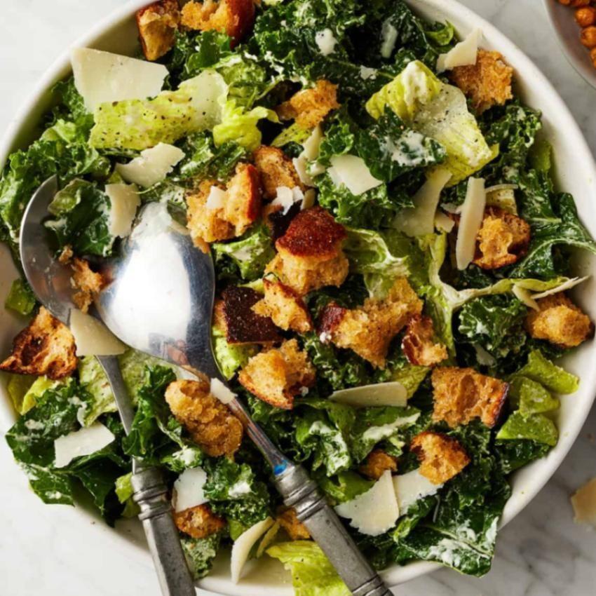 Green Kale Caesar Salad