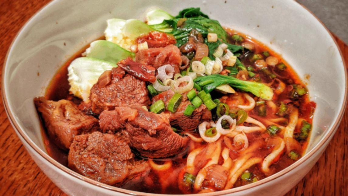 Braised Beef With Hand Pulled Noodles Soup