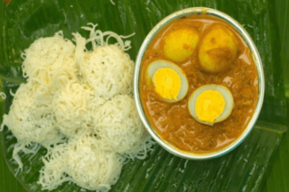 Idiyappam With Egg Curry